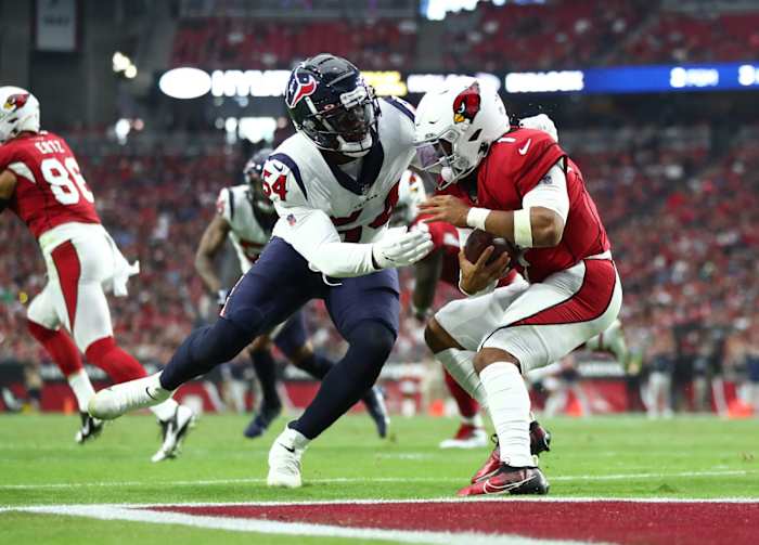 Houston Texans linebacker Jacob Martin sacks Arizona Cardinals QB Kyler Murray